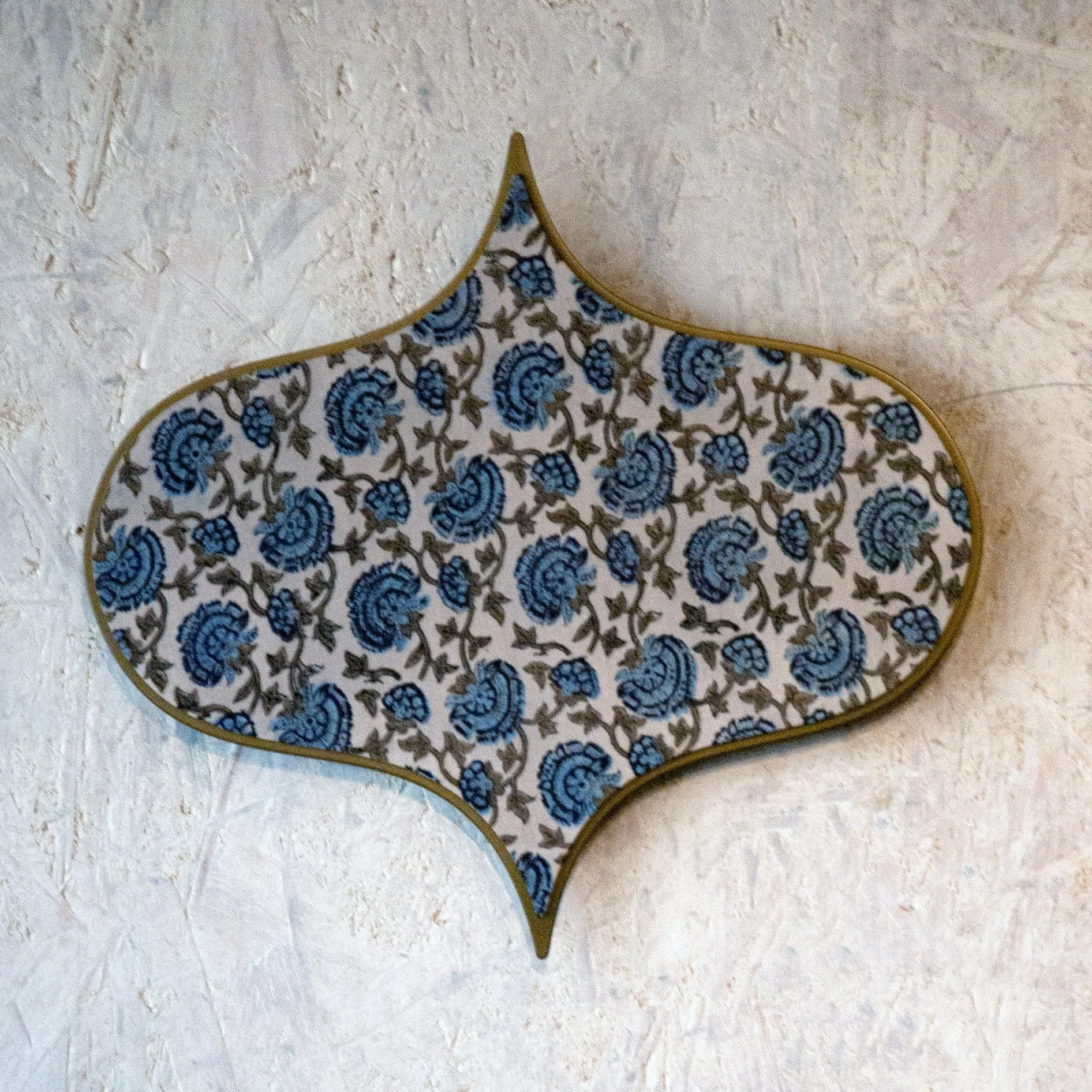 Artistic Magnetic Wall Hook | Wall Accent | Mughal Floral Print | Smart Utility