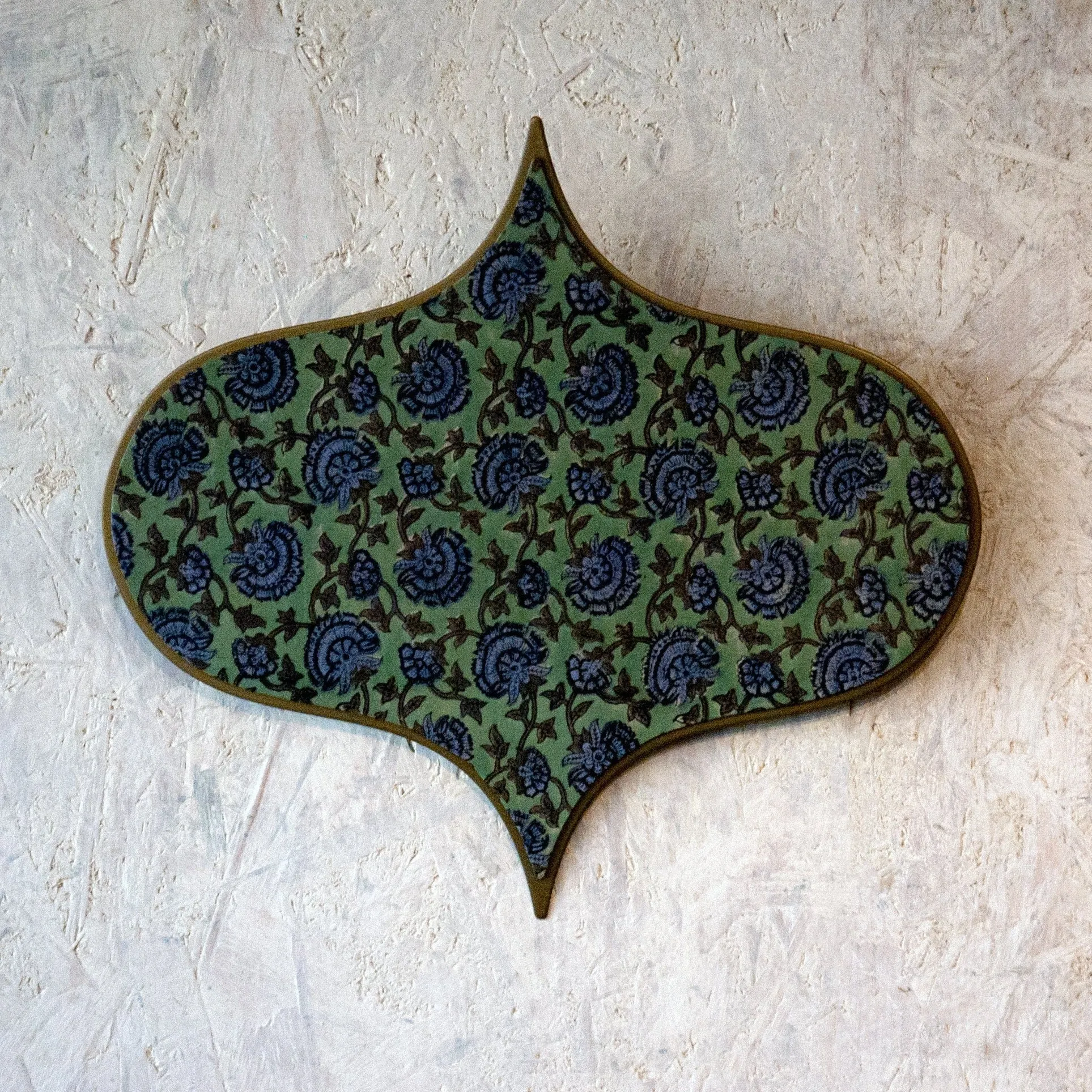 Artistic Magnetic Wall Hook | Wall Accent | Mughal Floral Print | Smart Utility