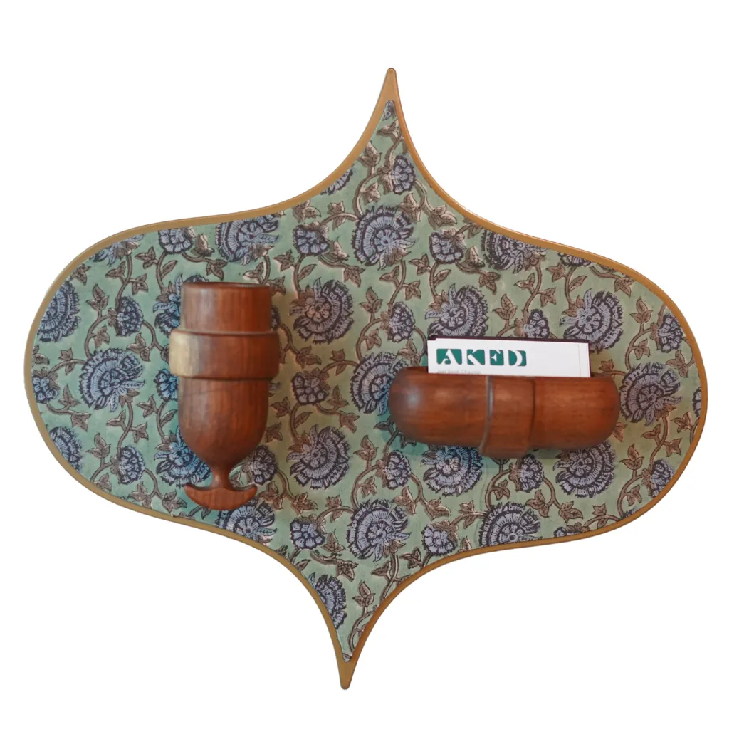Artistic Magnetic Wall Hook | Wall Accent | Mughal Floral Print | Smart Utility
