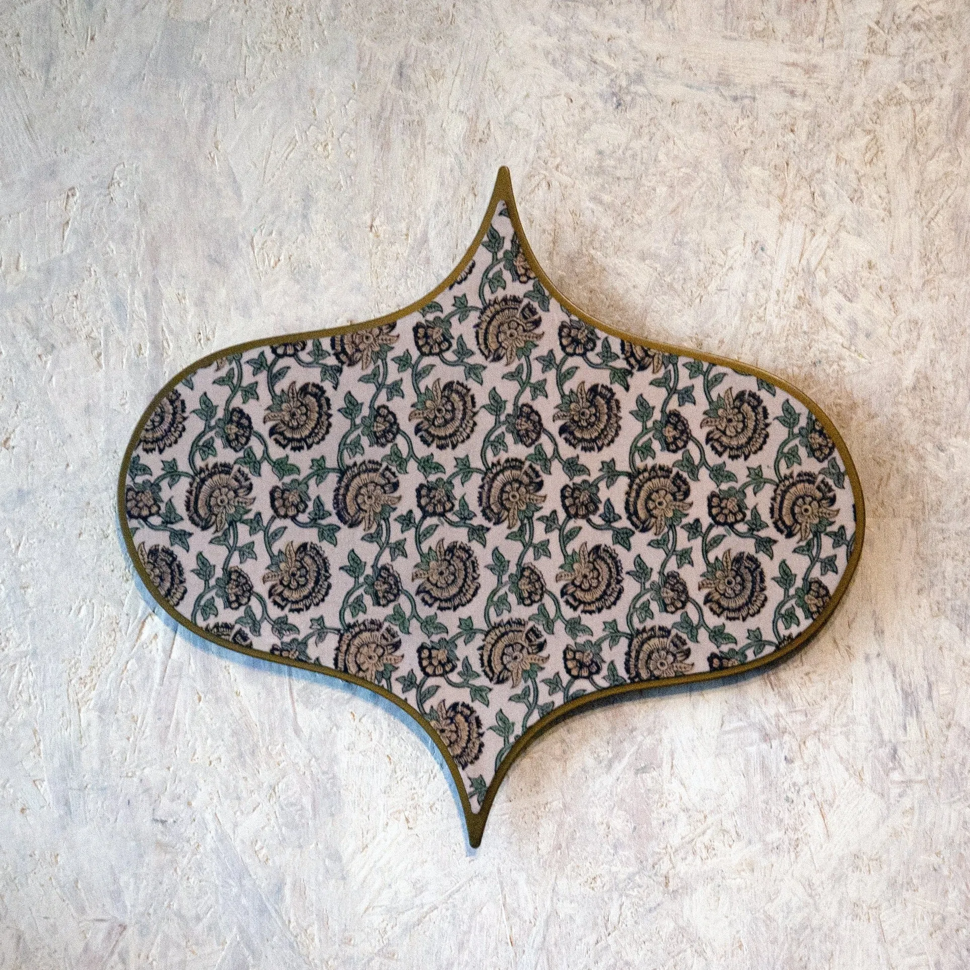Artistic Magnetic Wall Hook | Wall Accent | Mughal Floral Print | Smart Utility