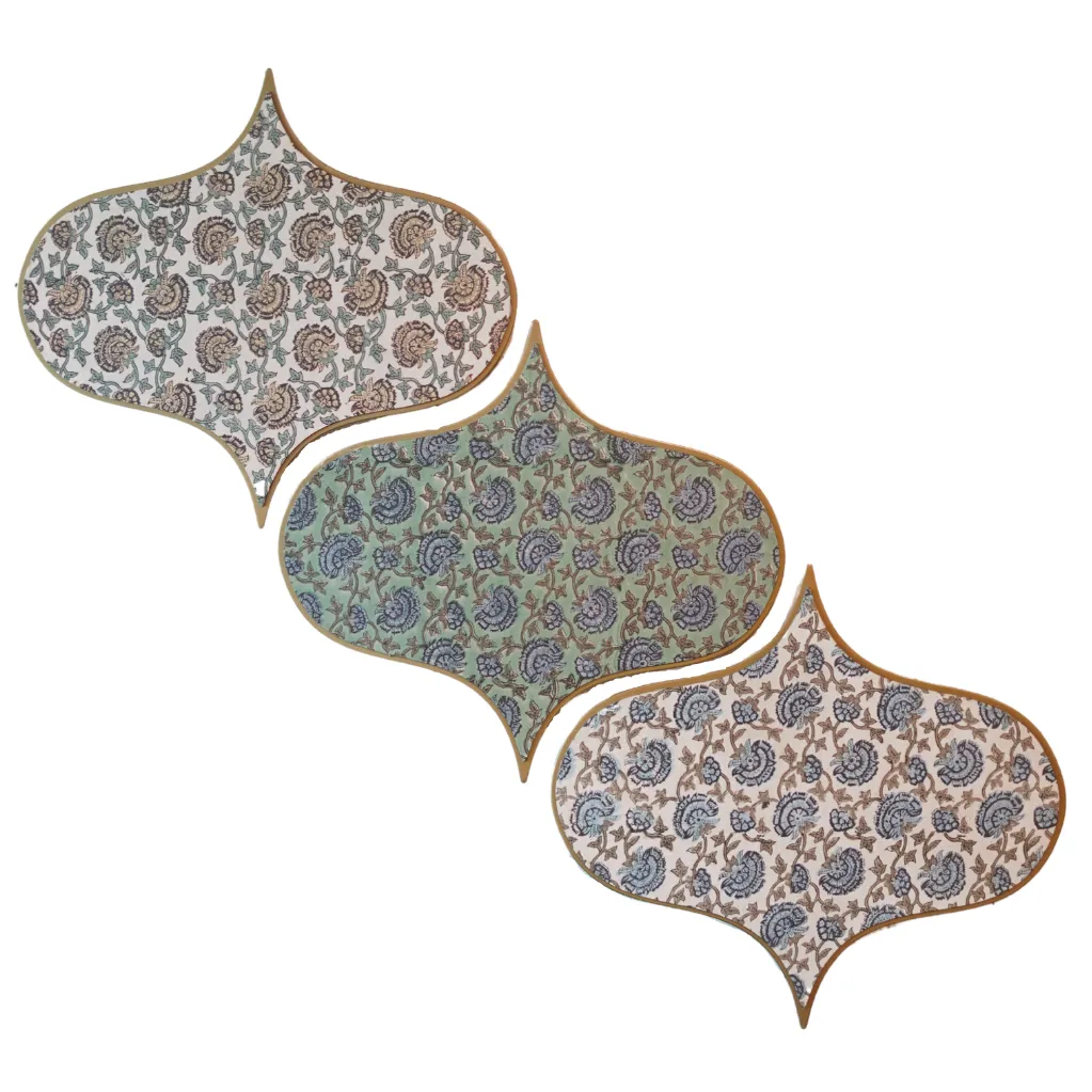 Artistic Magnetic Wall Hook | Wall Accent | Mughal Floral Print | Smart Utility