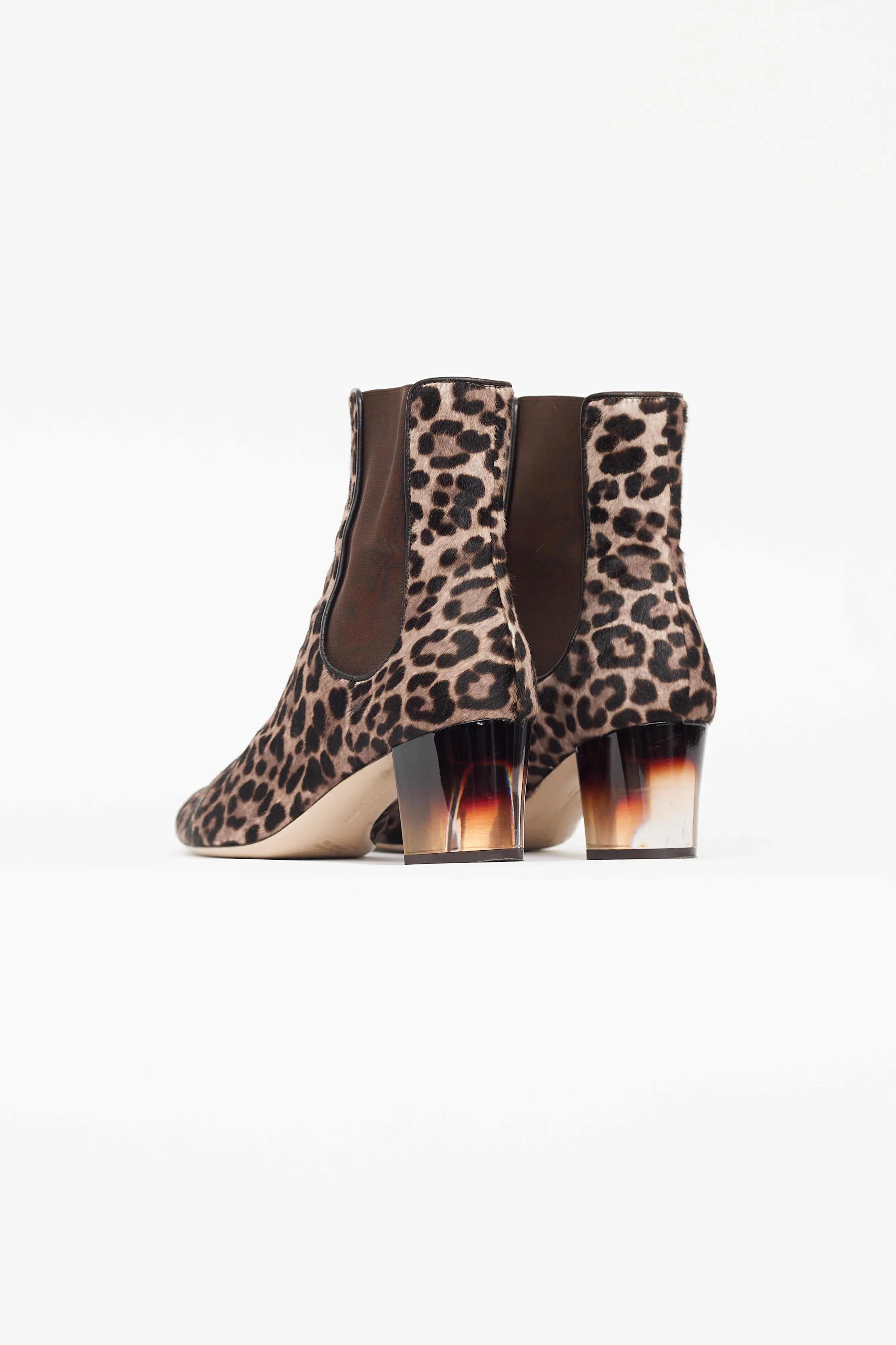 Beige & Brown Textured Ankle Boot