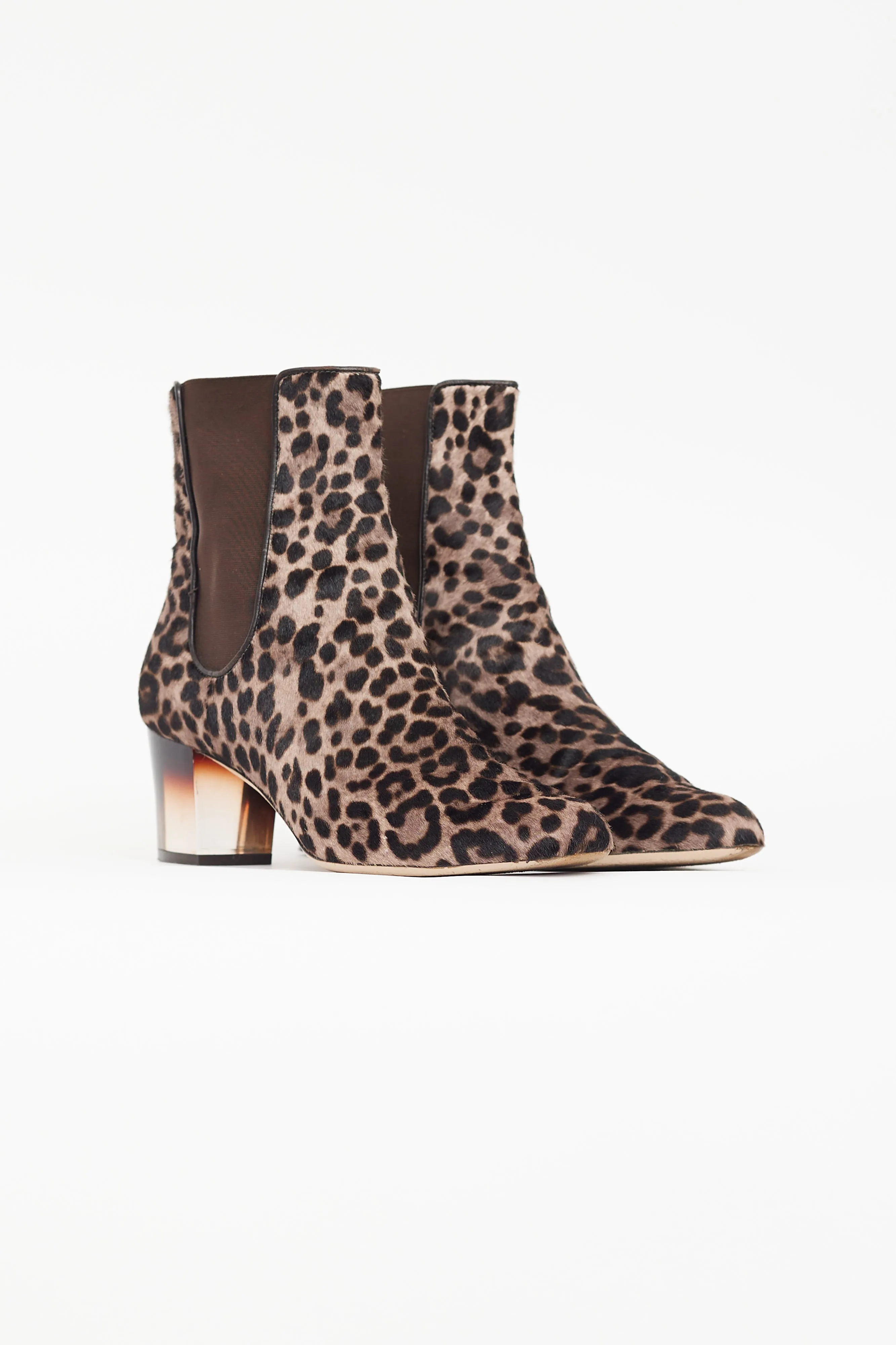 Beige & Brown Textured Ankle Boot