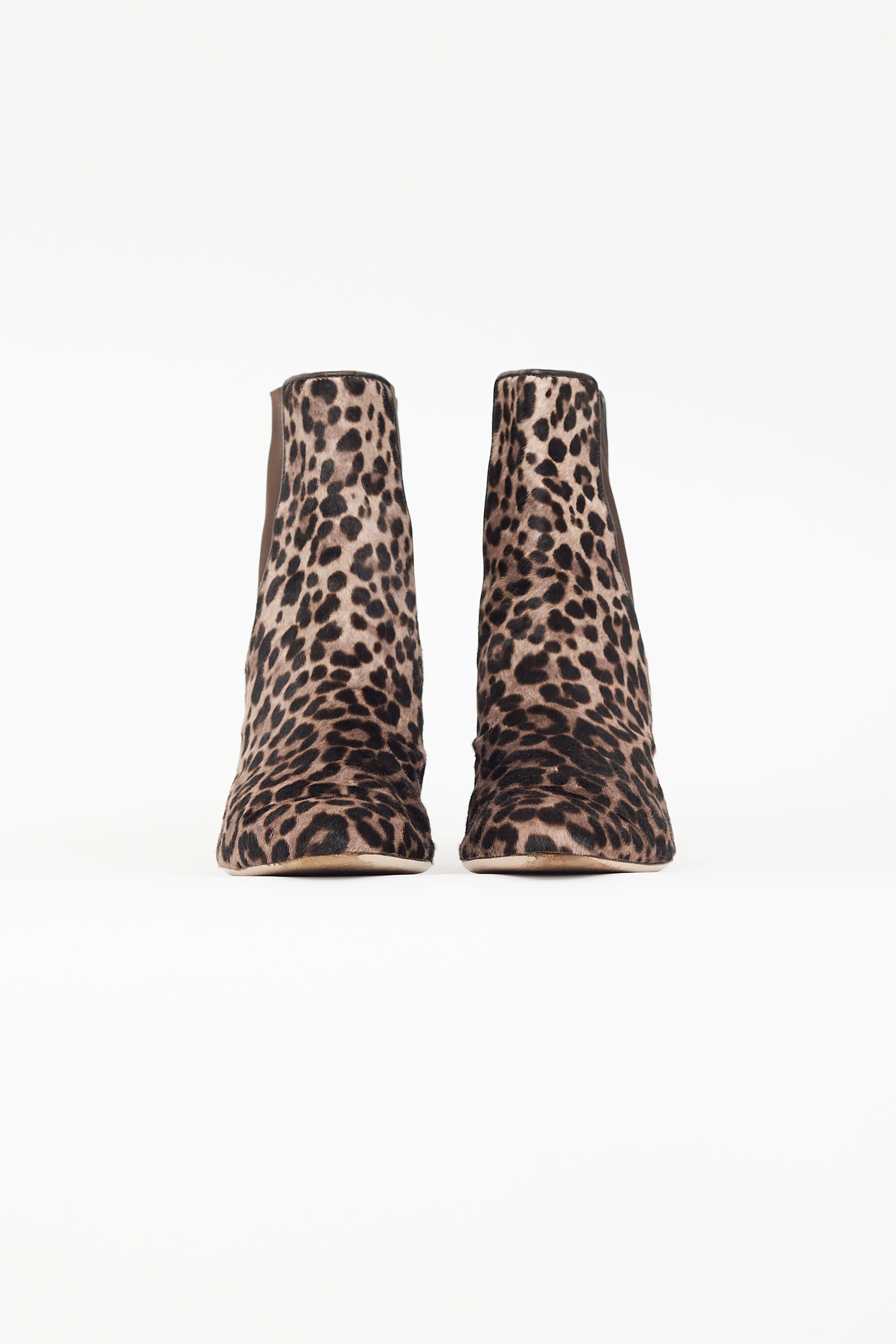 Beige & Brown Textured Ankle Boot