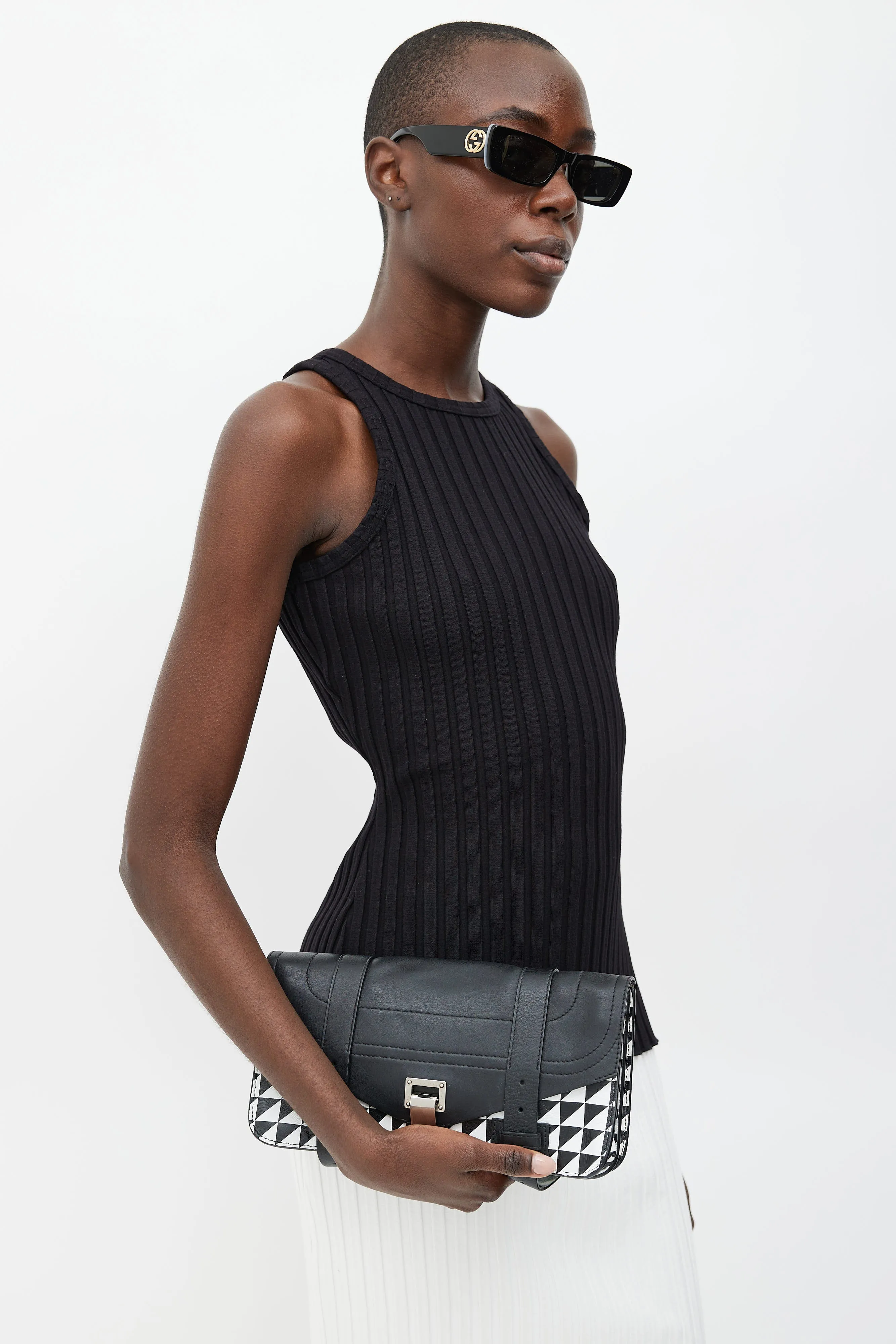 Black & White Geometric PS1 Clutch