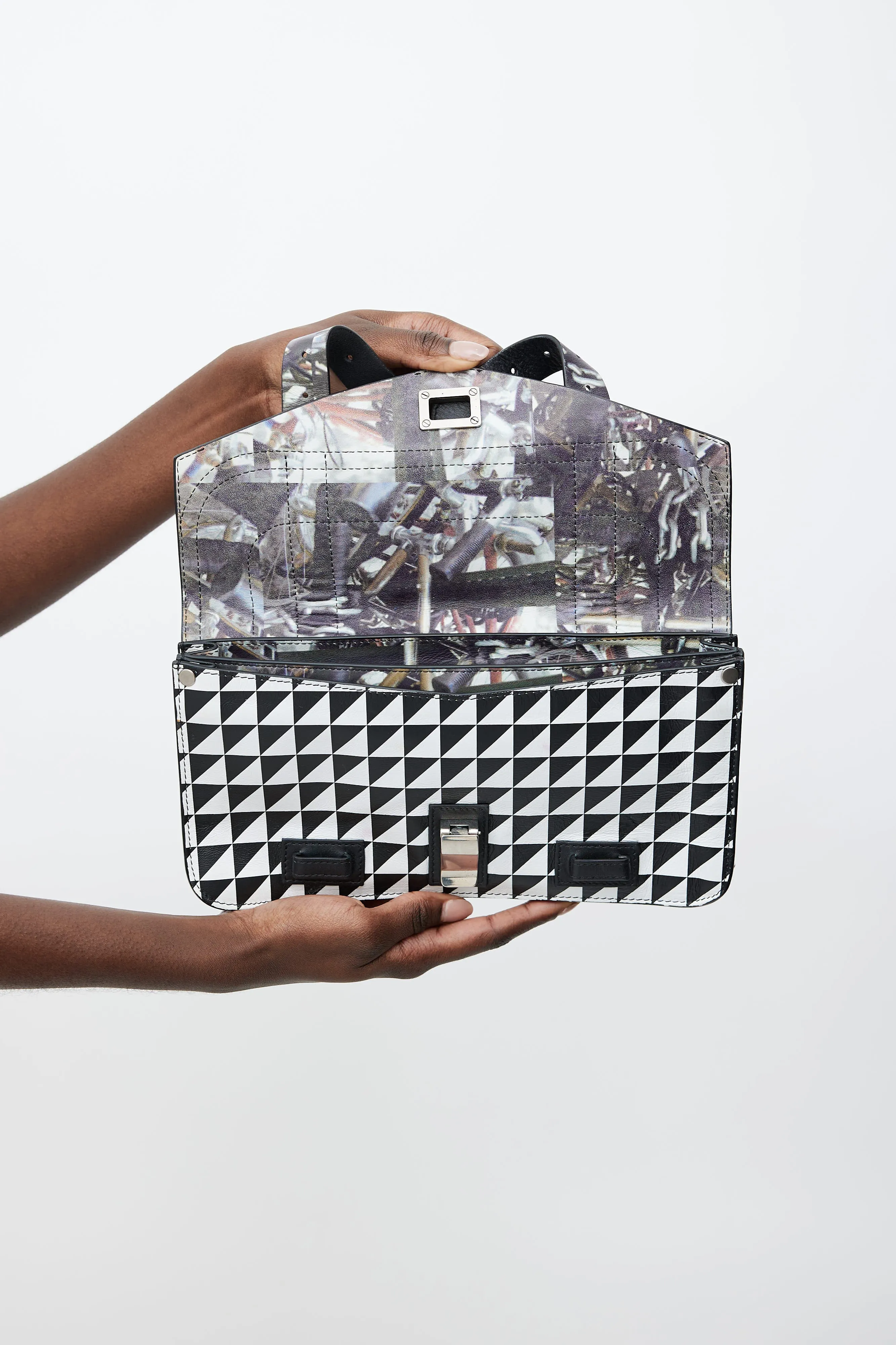 Black & White Geometric PS1 Clutch