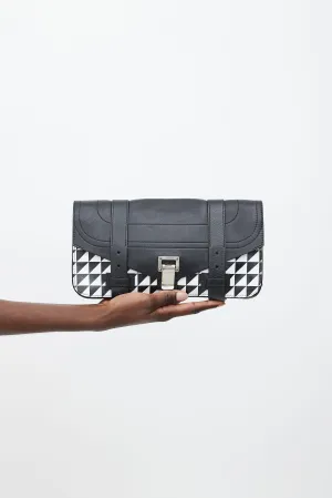 Black & White Geometric PS1 Clutch