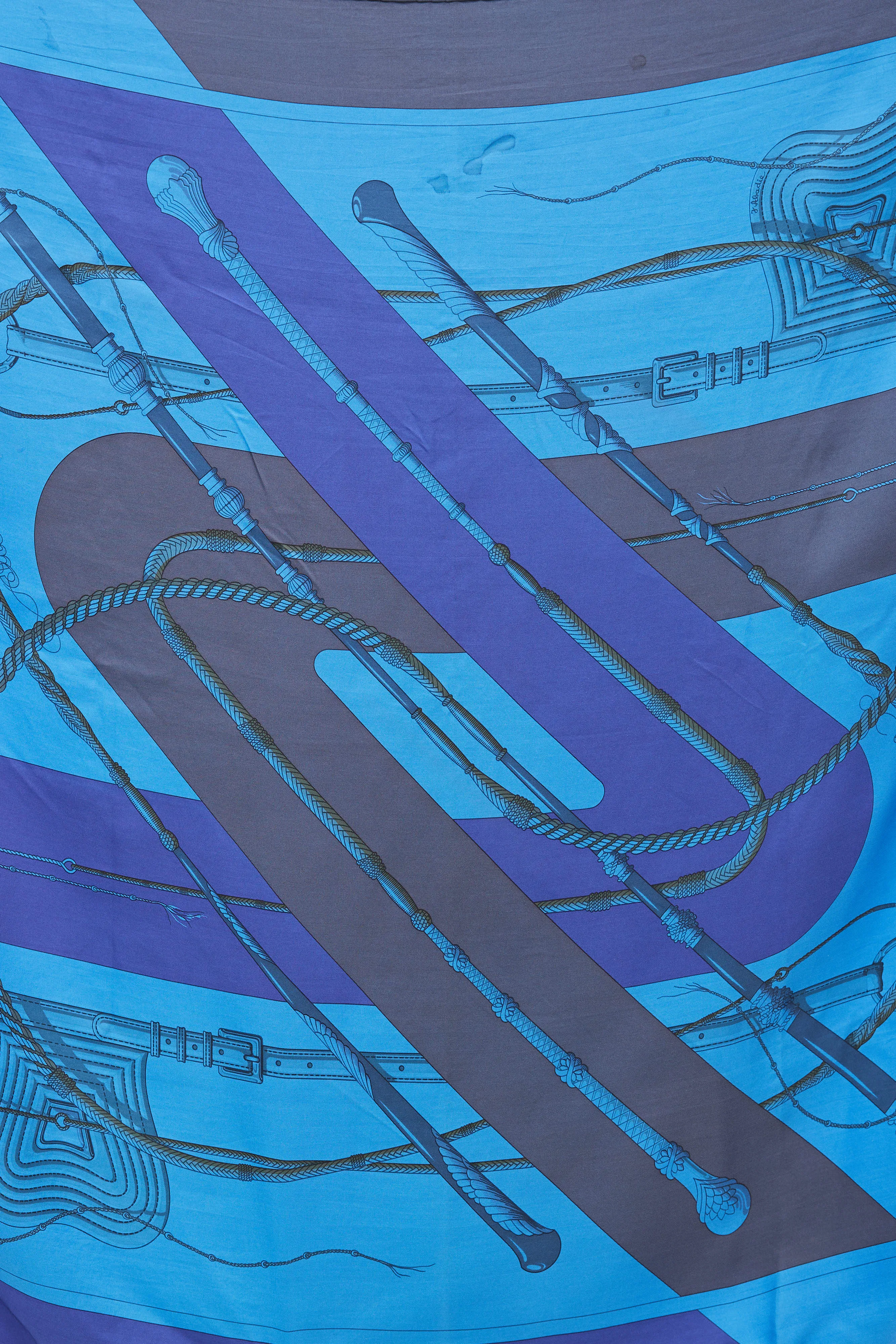 Blue Dip Dye Clic Clouc 90 Print Scarf