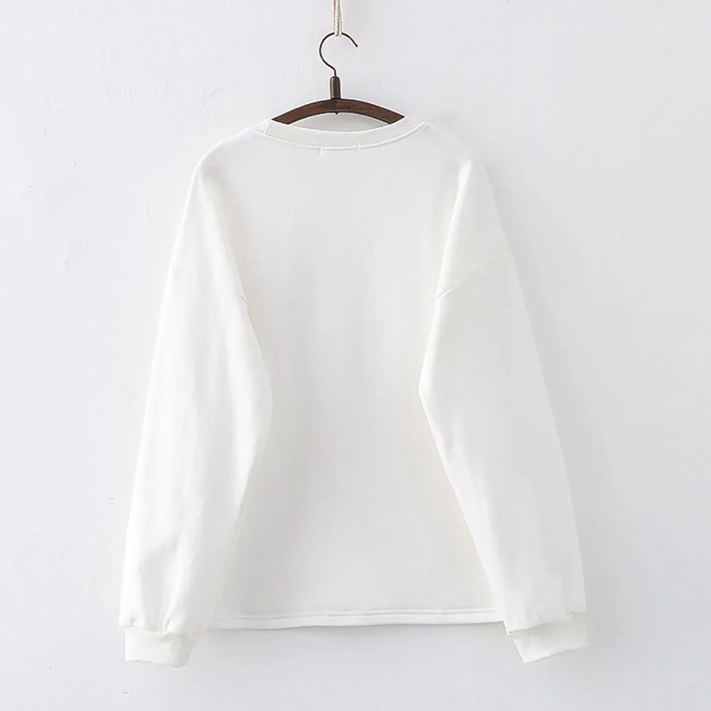 Cartoon Bear Cloud Print Sweatshirt