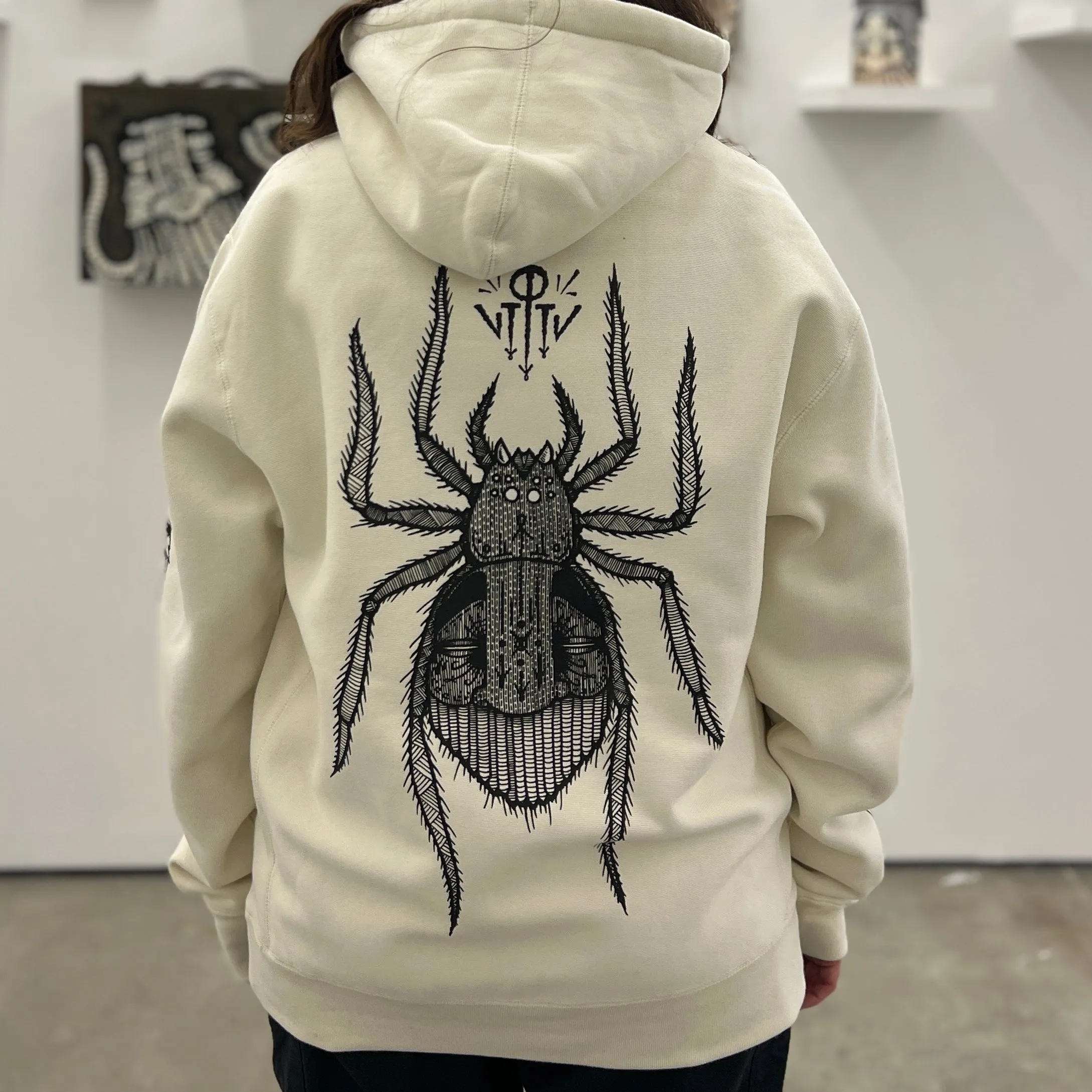 GATS - "Arachnophile" Hooded Sweatshirt in Bone