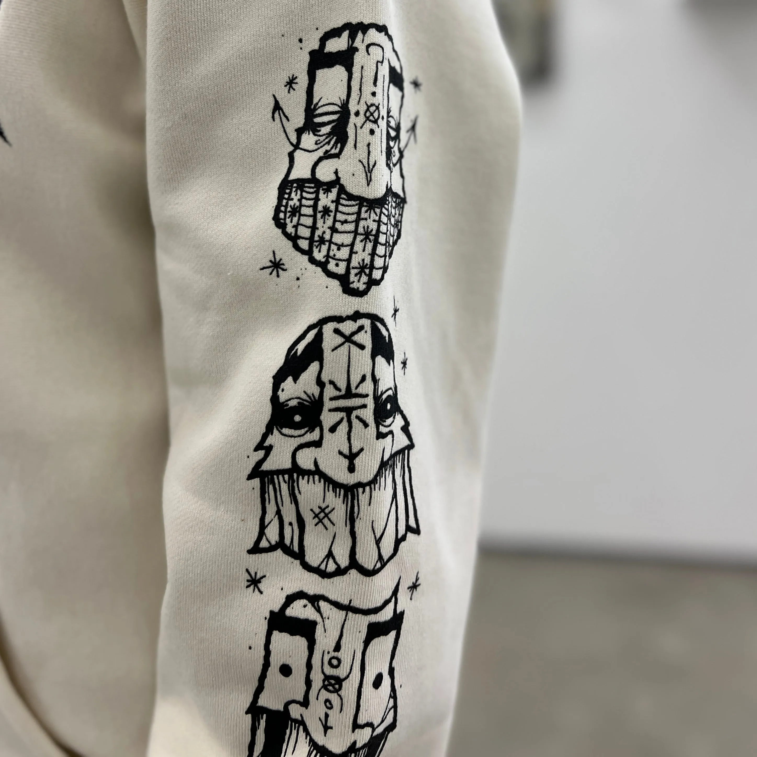 GATS - "Arachnophile" Hooded Sweatshirt in Bone