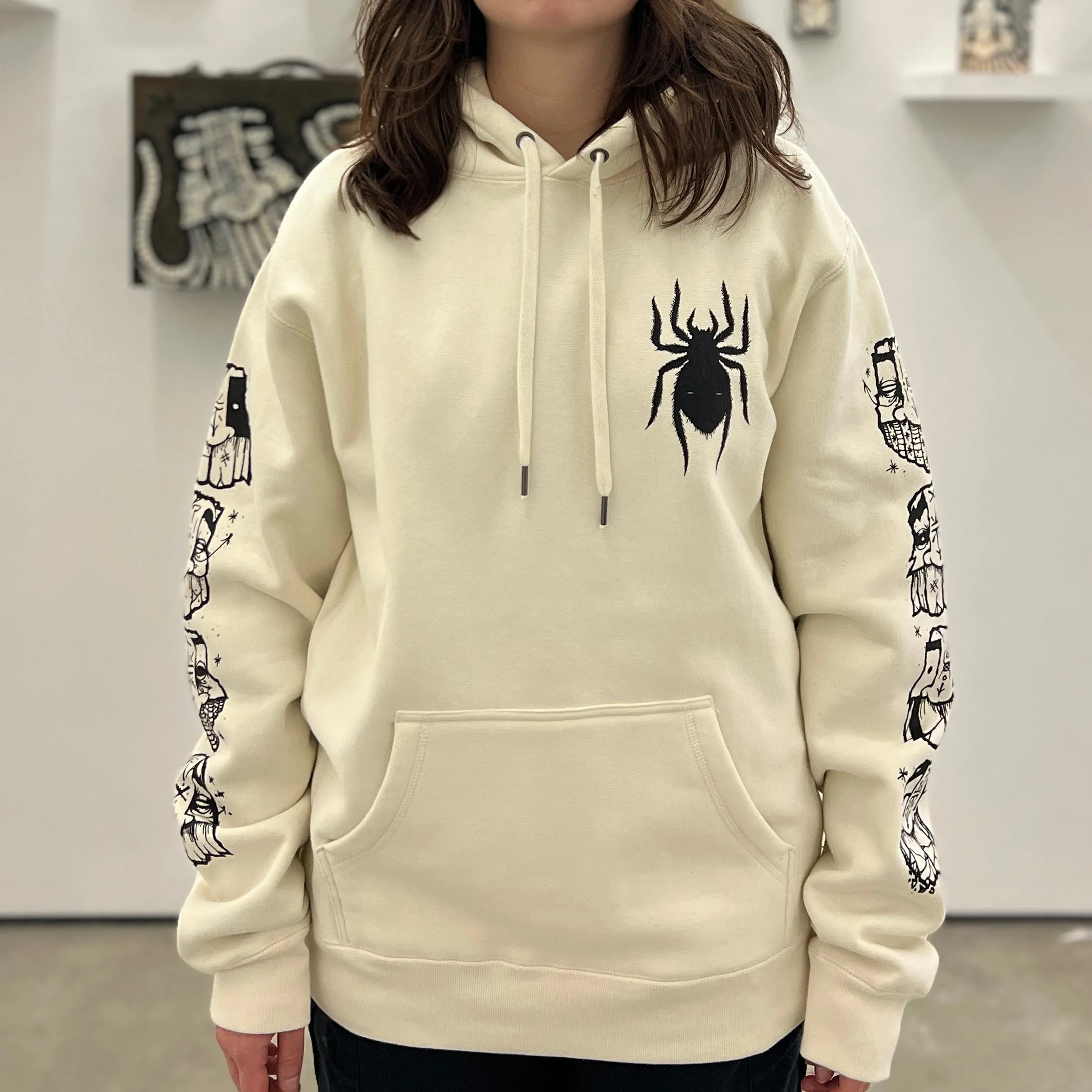 GATS - "Arachnophile" Hooded Sweatshirt in Bone