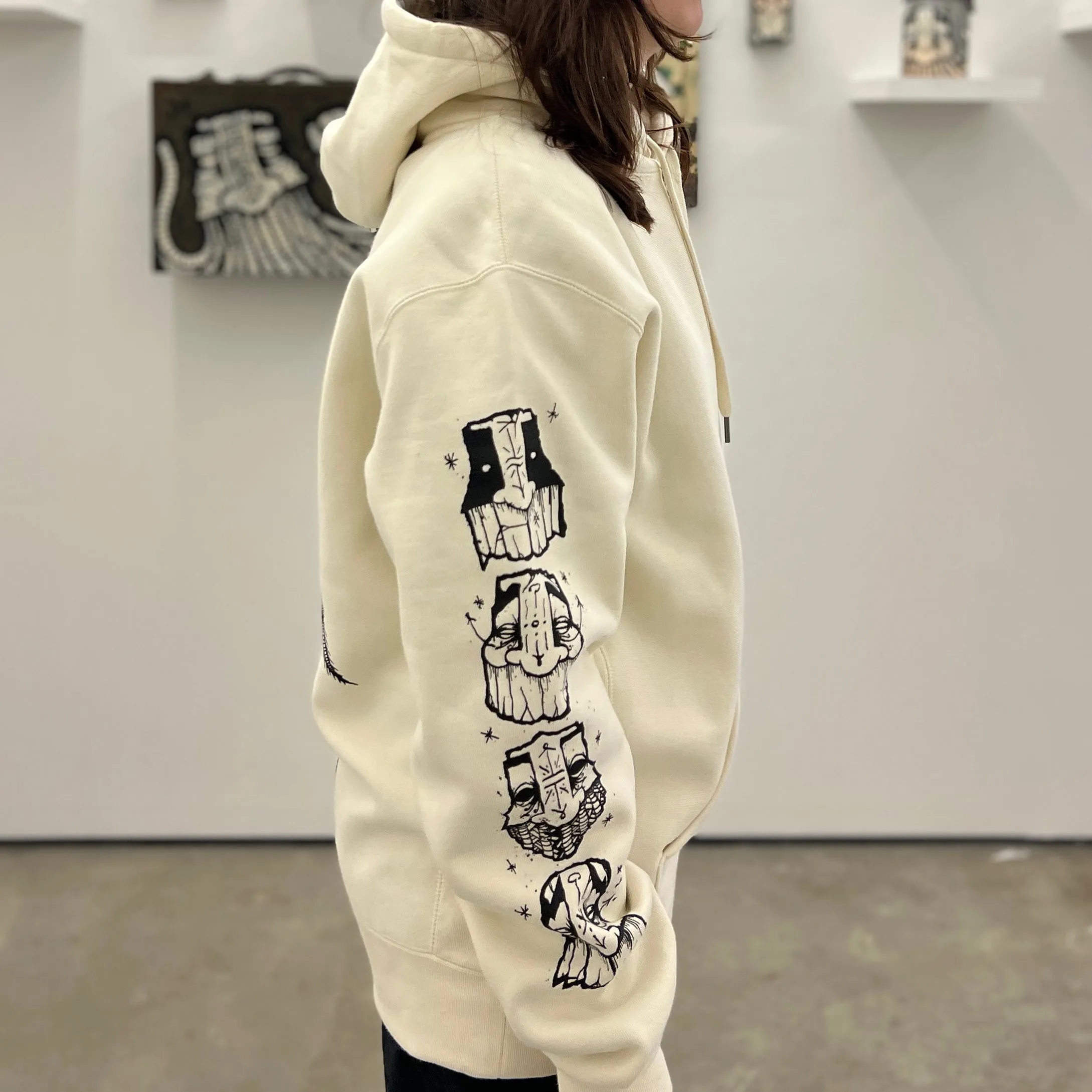 GATS - "Arachnophile" Hooded Sweatshirt in Bone