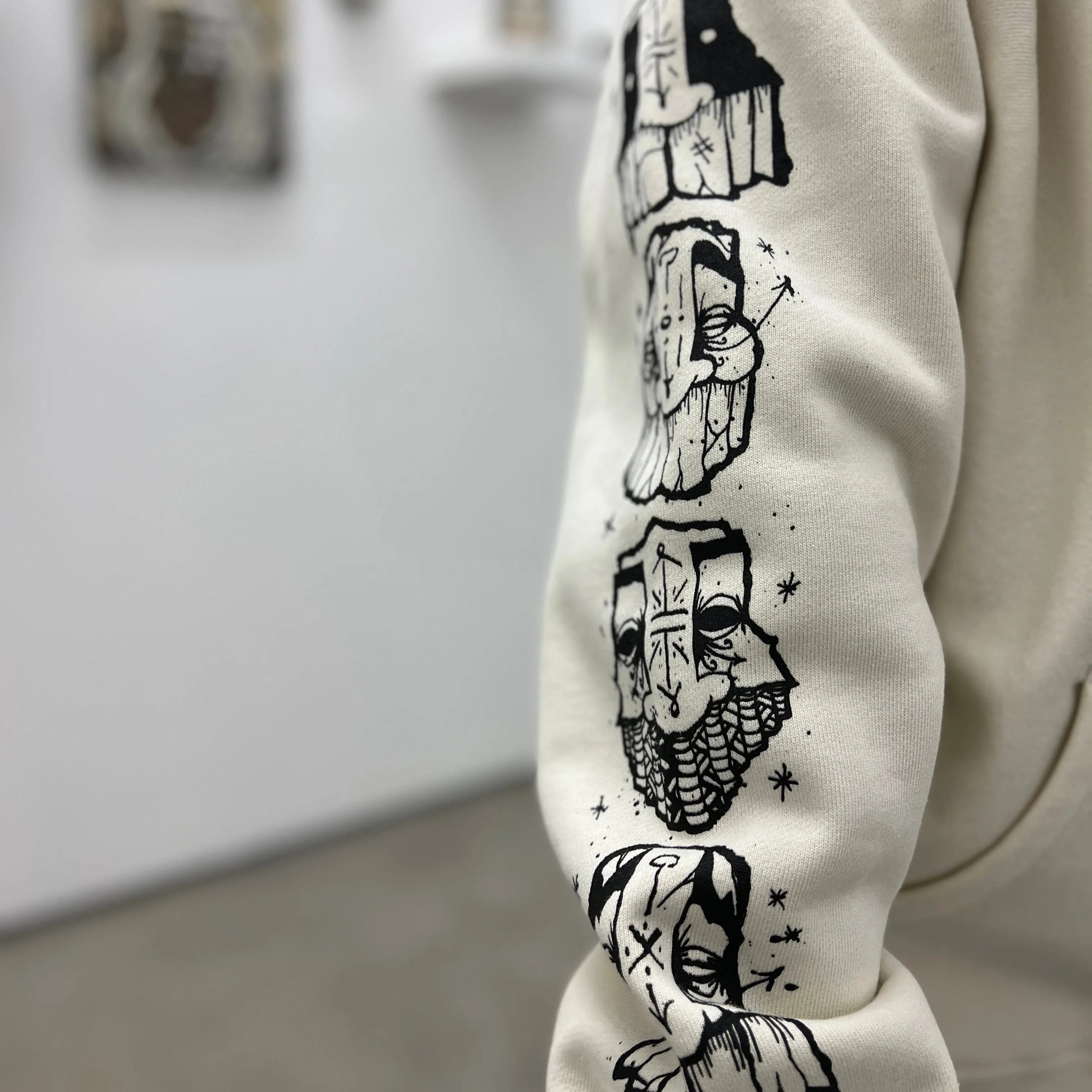 GATS - "Arachnophile" Hooded Sweatshirt in Bone