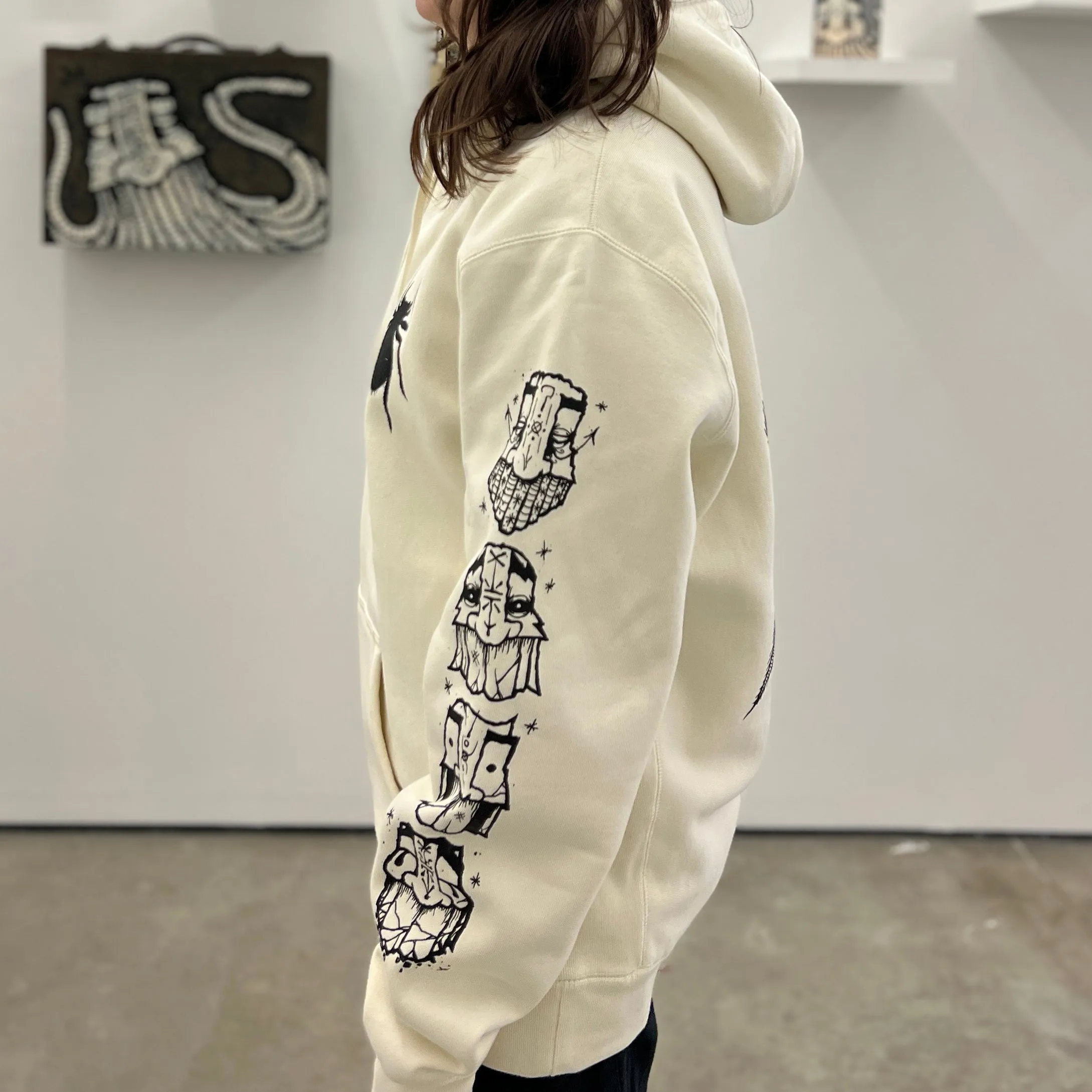 GATS - "Arachnophile" Hooded Sweatshirt in Bone