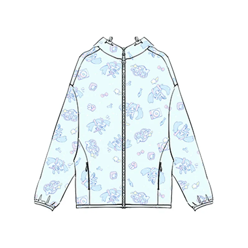Hatsune Miku Print Sun Protection Full Zip Hoodie