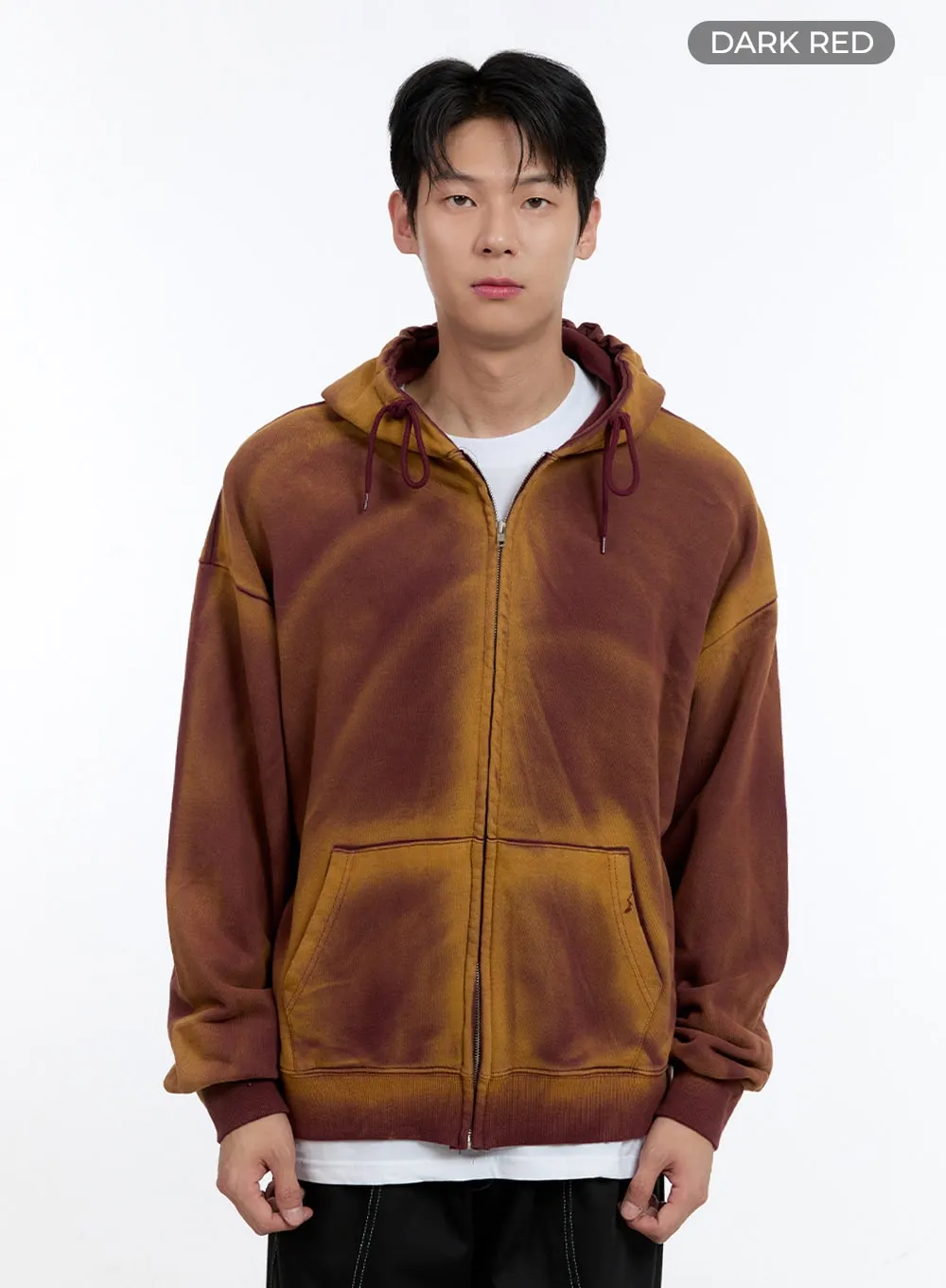 Men's Vintage Washed Hoodie Jacket IG427