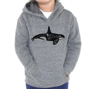 Orca whale - Toddler Triblend Fleece Hoodie (Vintage Grey)