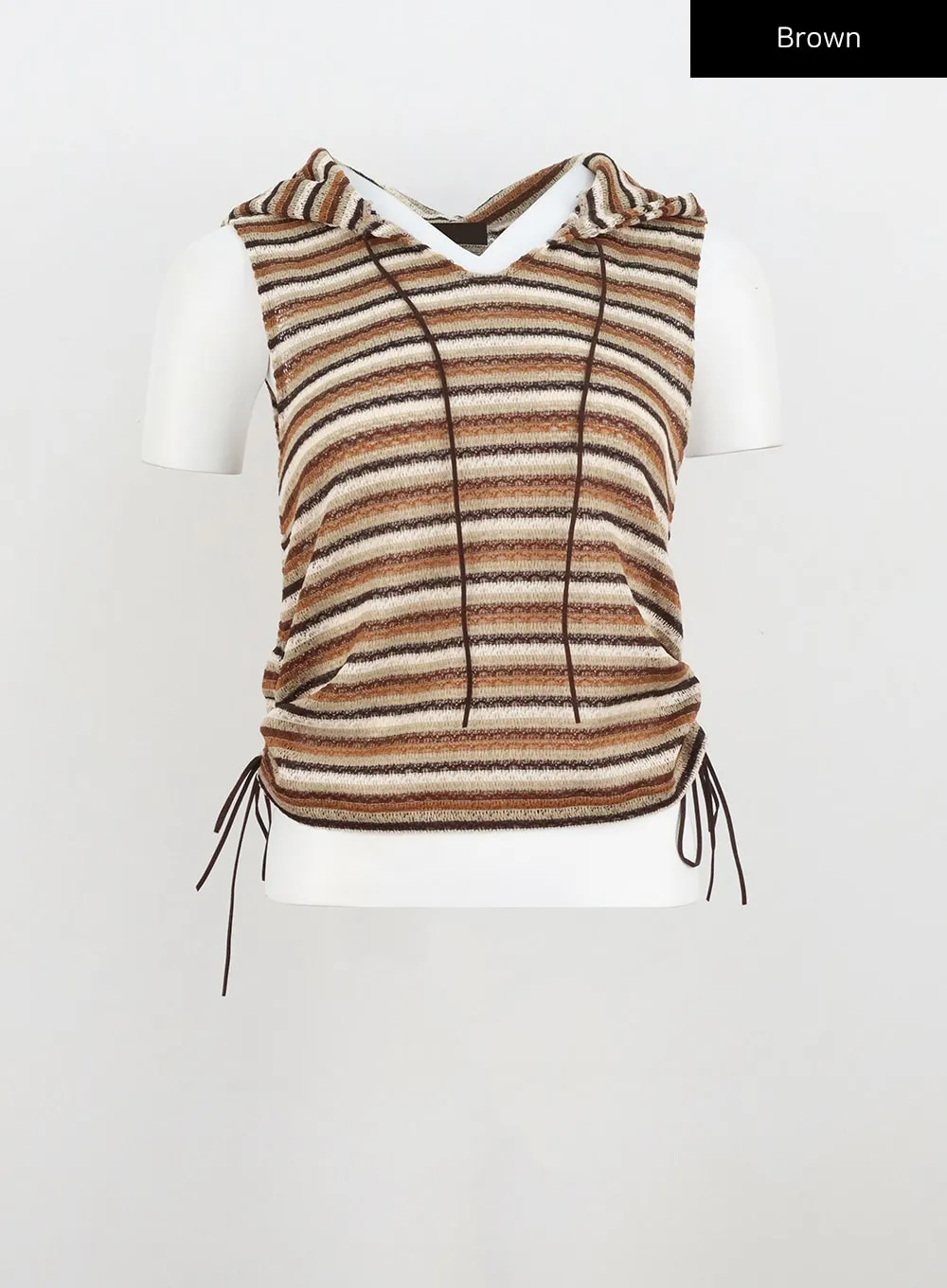 Sleeveless Stripe Hoodie CL305
