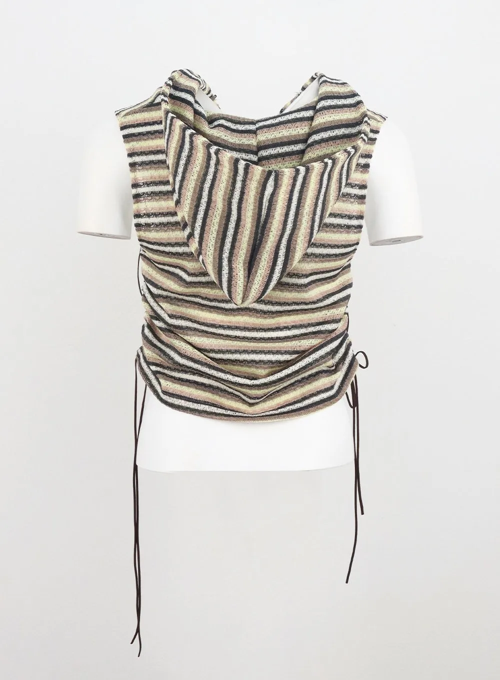Sleeveless Stripe Hoodie CL305